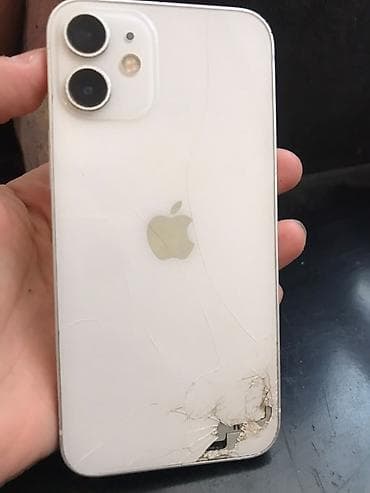 заблокированные айфоны: IPhone 12 mini, Б/у, 128 ГБ, Белый, 80 % — 1