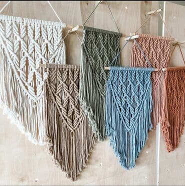 органайзер бишкек: Макраме-панно и декоративные листья для интерьера. - Ручное плетение — 2