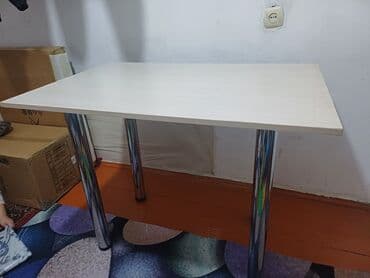 стол стойка для кухни: Кухонный стол, Б/у, Прямоугольный, Нераскладной — 2