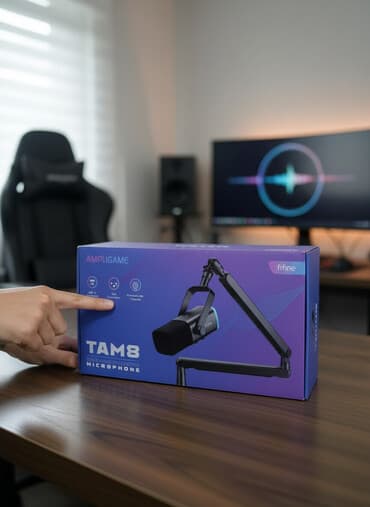 аппаратура муз: Микрофон Fifine AmpliGame TAM8 для стриминга и записи Комплект: - — 2