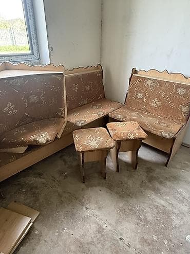 уголок на кухню б у: Кухонный мягкий уголок, МДФ, цвет - Коричневый — 2