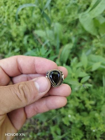 в единственнои экземпляре: Мужское перстень с темным грушевидным камнем - Масивный перстень с — 2