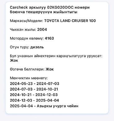 Toyota: Toyota Land Cruiser: 2004 г., 4.2 л, Автомат, Дизель, Внедорожник — 7