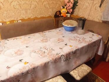 Кухонные мягкие уголки: Кухонный мягкий уголок, Б/у, Дерево, цвет - Коричневый — 2