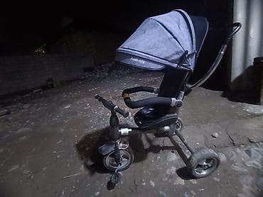 аренда детских колясок: Детский трёхколёсный велосипед с ручкой для родителей и капюшоном — 1