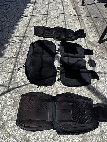 шторки на мтз: Чехлы Велюровые, цвет - Черный, Б/у — 5