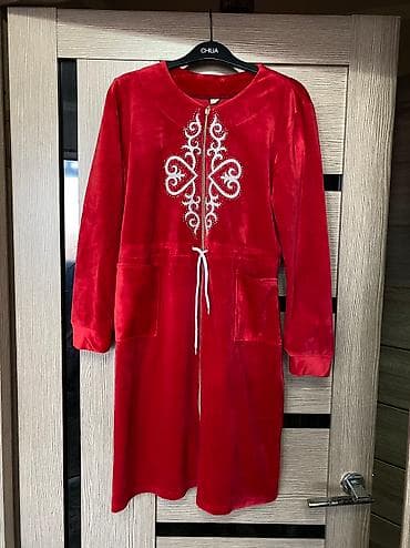 Новый женский халат, со штанами, ткань бамбуковый велюр, размер 44-46