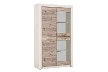 кухонные буфет: Шкаф витрина 4Д (Olivia 2V2D) коллекции Оливия, Дуб Анкона, Анрэкс — 4