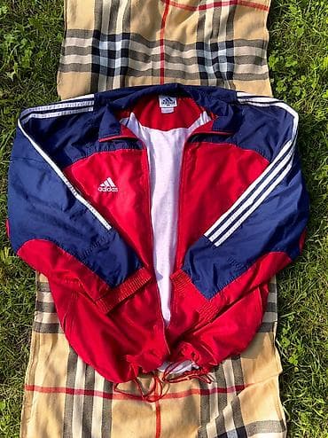 ветровка adidas: Мужской спортивный костюм, 2XL, Adidas, Б/у, цвет - Красный, Платная доставка, Самовывоз — 1