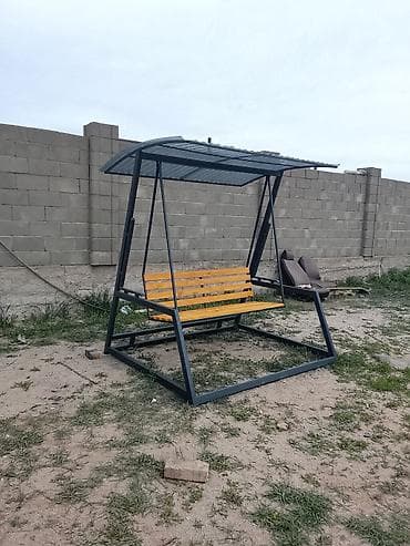 подогрев бассейна: Садовые качели Металл, Со спинкой, С крышей — 1