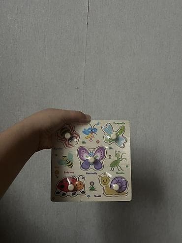 Оюнчуктар: Деревянные пазлы-вкладыши с ручками для раннего развития - Тематика — 3