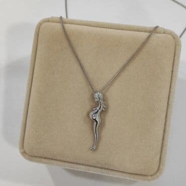 свадебное платья для беременных: Серебряное Колье "Беременная женщина" Серебро 925 пробы Длина 50 см — 1