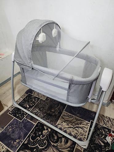 Лак жана боёк материалдары: Люлька, Бешик, Металл, түсү - Боз — 1