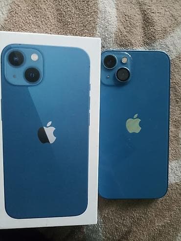IPhone 13, Б/у, 128 ГБ, Синий, Коробка, 74 %