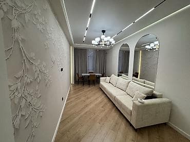 Продажа квартир: 2 комнаты, 77 м², Асанбай мкр Элитка, 2 этаж, Евроремонт — 6