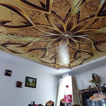 натяжной потолок ремонт: Натяжной потолок Глянцевое Монтаж — 5