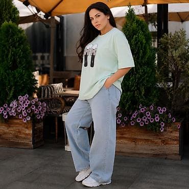 тумак женский: Футболка, Оверсайз, Турция, Хлопок, Новый, 3XL, 4XL, 5XL — 4