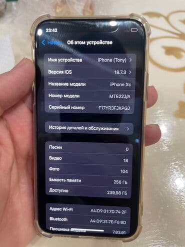 чехоы: IPhone Xs, 256 ГБ, Золотой, Чехол, 86 % — 5
