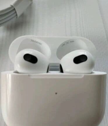 airpods 3 люкс копия цена: Вкладыши, Apple, Новый, Беспроводные (Bluetooth), Классические — 4