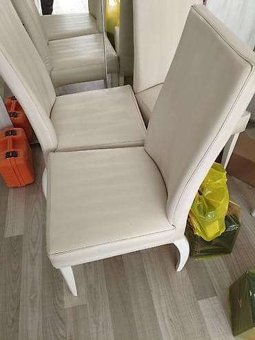 small table: Стул для кухни, Б/у, МДФ, цвет - Белый — 2