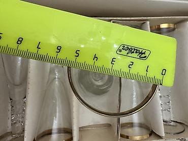 фета: Винтаж! Новые фужеры с золотой каемкой с витыми красивыми ножками — 3