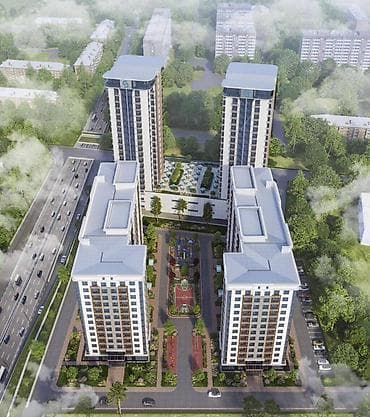 70: 1 комната, 44 м², Азия Молл Элитка, 12 этаж, ПСО (под самоотделку) — 2