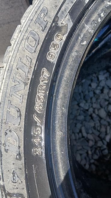 17: Шины 245 / 45 / R 17, Зимняя шипованная, Б/у, Пара, Легковые, DUNLOP — 1