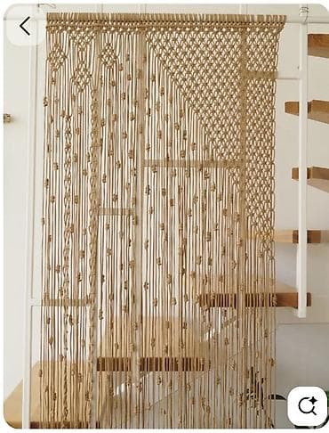 коса ручной: Занавеска для дверей, Хлопок, Готовое изделие — 8