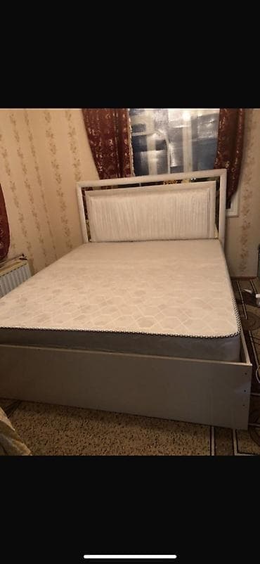 Балдар эмереги: Эки кишилик керебет, Матрасы бар, узуну - 200 см — 1