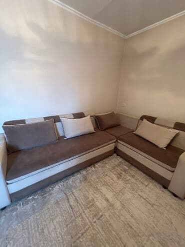 Угловой диван, C подушками, Трехместный