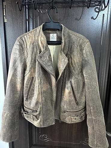 Верхняя одежда: Кожаная куртка, Косуха, Экокожа, Укороченная модель, S — 1