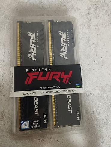 Оперативная память (RAM) для ПК, Новый, Kingston Fury, 32 ГБ, DDR4, 3600 МГц