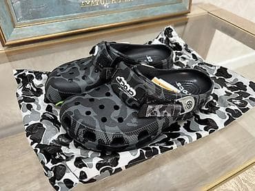 Мужская обувь: Crocs x A Bathing Ape (BAPE) – сабо скаут-камо, чёрно‑серый - — 1