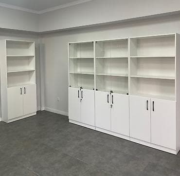 книжный мебел: Офисный стеллаж, Новый, ЛДСП, цвет - Белый — 3