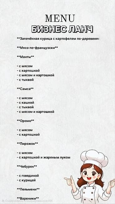 картошко: Бизнес-ланч. Домашнее меню с горячими блюдами и выпечкой — 4