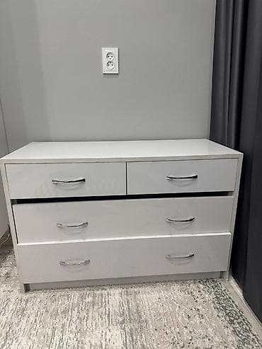 Комод для одежды, Без зеркала, ЛДСП, цвет - Белый — 1