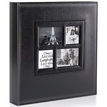 4 pot: Фотоальбом на 1000 фотографий - Классический черный альбом в строгом — 1