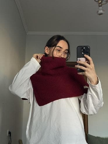 apple whatch 6: Вязаная манишка-горловина HILLDI - Тип: манишка с высоким воротом - — 2