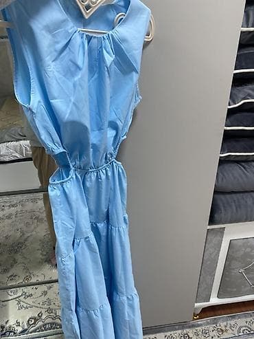 devit 3: Летнее платье без рукавов, небесно‑голубого цвета. Характеристики: - — 4