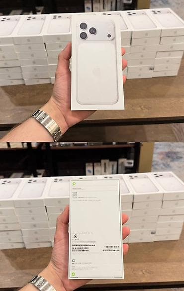 IPhone 17 Pro Max, Новый, 256 ГБ, Белый, Защитное стекло, Чехол, Кабель, 100 %