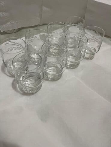 чай ичкен столдор: Набор стеклянных рюмок/стаканов для напитков - Комплектация: 6 штук в — 16