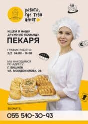 оборудование для пекарня: Талап кылынат Нан бышыруучу, Төлөм Бир айда эки жолу, 1-2-жылдык тажрыйба — 1