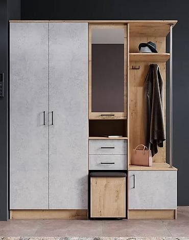 Офисная мебель: Шкаф-прихожая, Б/у, С зеркалом, ЛДСП — 4