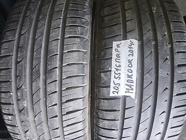 r16 225: Шины 205 / 55 / R 16, Лето, Б/у, Пара, Легковые, Hankook — 1