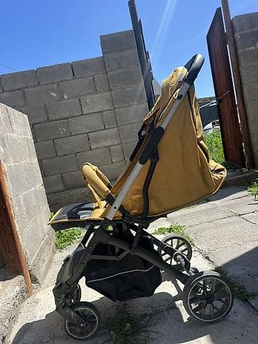 Коляскалар: Прогулочная коляска (цвет горчичный) - Легкая и маневренная рама — 3