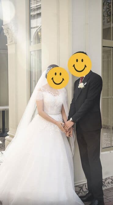 обувь больших размеров бишкек: Свадебное платье «принцесса» с фатой - Силуэт: пышный, с многослойной — 4