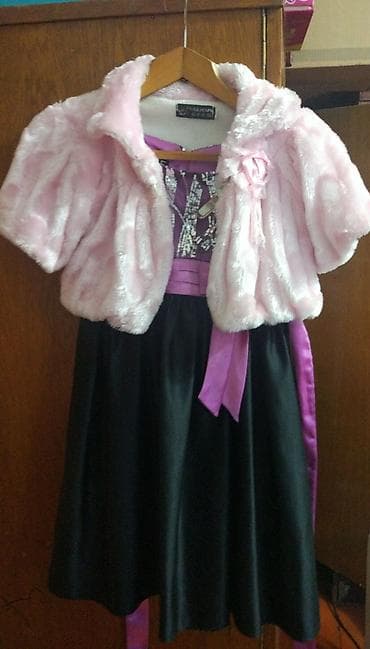 Платья: Детское платье, цвет - Черный, Б/у — 1