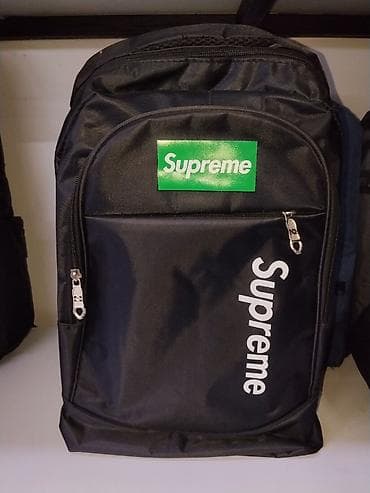 Сумки: Рюкзак Supreme, черный - Городской рюкзак с логотипом Supreme — 1