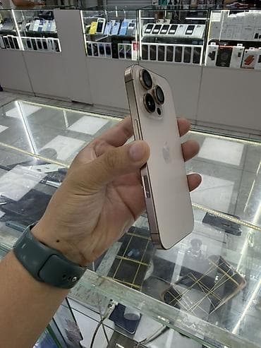 Техника и электроника: IPhone 16 Pro, Б/у, 256 ГБ, Золотой, Зарядное устройство, Защитное стекло, Чехол, 91 % — 5