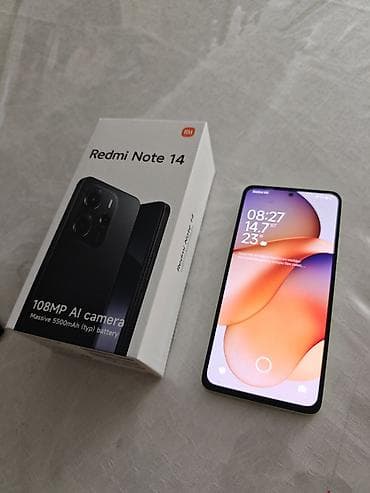 Redmi, Redmi Note 14, Б/у, 256 ГБ, цвет - Зеленый, 2 SIM — 1